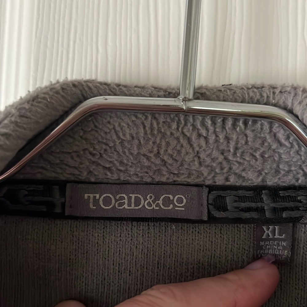 Toad&Co Brickland Fleece Vest, Gray and Light Brown in Sz‎ XL - Picture 4 of 9